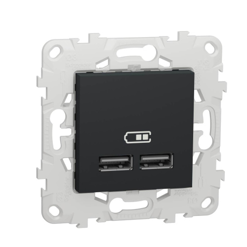 Розетка компьютерная USBx2 Schneider Electric Unica New NU541854 Розетка компьютерная USBx2 Schneider Electric Unica New NU541854
