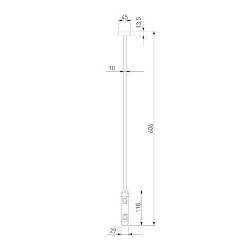 Декоративная стойка двойная Elektrostandard Esthetic Magnetic 85150/00 a065446 Декоративная стойка двойная Elektrostandard Esthetic Magnetic 85150/00 a065446