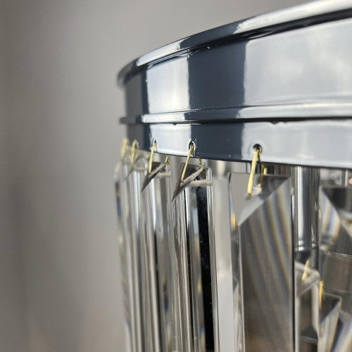 Люстра Rh 1920S Odeon Clear Glass Fringe 3-Tier Chandelier Chrome By Imperiumloft