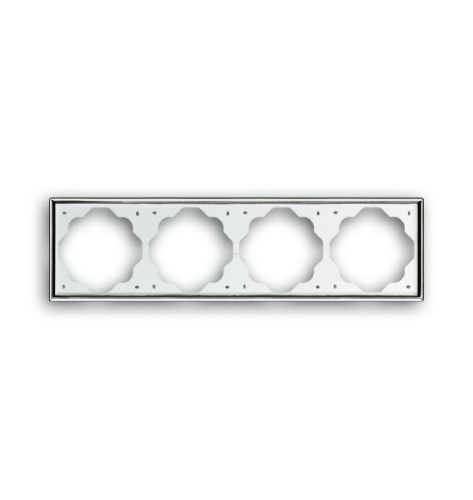 Рамка 4-постовая ABB Impuls хром 2CKA001754A4136 Рамка 4-постовая ABB Impuls хром 2CKA001754A4136