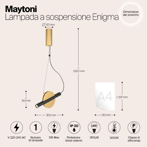 Подвесной светильник Maytoni MOD150PL-L5BS3K Подвесной светильник Maytoni MOD150PL-L5BS3K