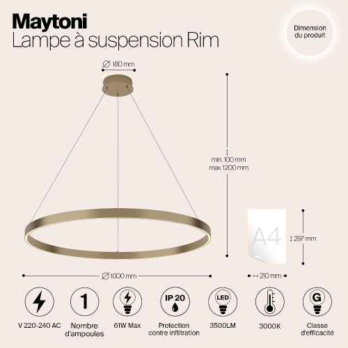 Подвесной светильник Maytoni MOD058PL-L54BS3K Подвесной светильник Maytoni MOD058PL-L54BS3K