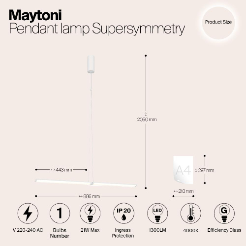 Подвесной светильник Maytoni P096PL-L11WK1 Подвесной светильник Maytoni P096PL-L11WK1