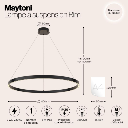 Подвесной светильник Maytoni MOD058PL-L54B3K Подвесной светильник Maytoni MOD058PL-L54B3K