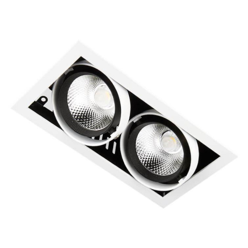 Встраиваемый светодиодный светильник Ambrella light Cardano T812 BK/CH 2*12W 4200K Встраиваемый светодиодный светильник Ambrella light Cardano T812 BK/CH 2*12W 4200K