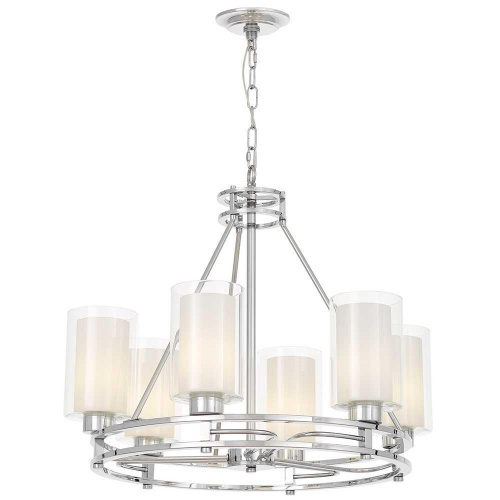 Подвесная люстра Lumina Deco Marietta LDP 8025-6 CHR+WT Подвесная люстра Lumina Deco Marietta LDP 8025-6 CHR+WT