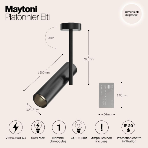 Спот Maytoni Elti C020CL-01B