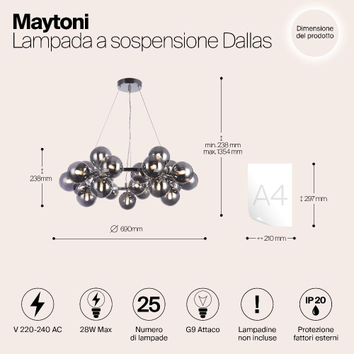 Подвесной светильник Maytoni MOD548PL-25CH Подвесной светильник Maytoni MOD548PL-25CH