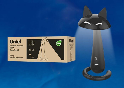 Настольная лампа Uniel TLD-532 Black/LED/360Lm/4500K/Dimmer UL-00001460 Настольная лампа Uniel TLD-532 Black/LED/360Lm/4500K/Dimmer UL-00001460