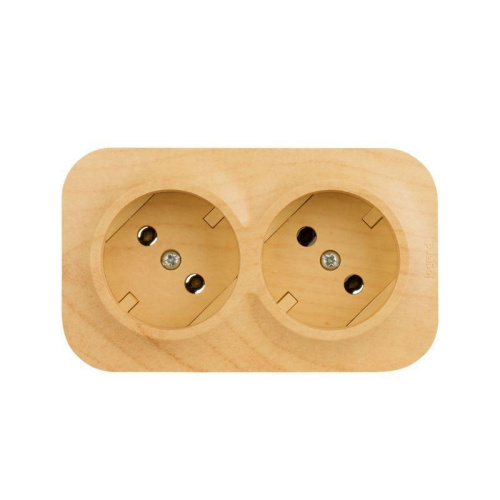 Розетка 2х2К Legrand Quteo 16A 250V дерево 782281 Розетка 2х2К Legrand Quteo 16A 250V дерево 782281