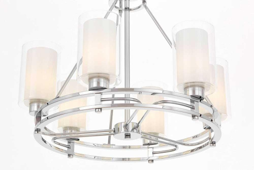 Подвесная люстра Lumina Deco Marietta LDP 8025-6 CHR+WT Подвесная люстра Lumina Deco Marietta LDP 8025-6 CHR+WT