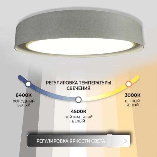 Потолочный светодиодный светильник Seven Fires Лагом 48203.40.72.77WT-GR Потолочный светодиодный светильник Seven Fires Лагом 48203.40.72.77WT-GR