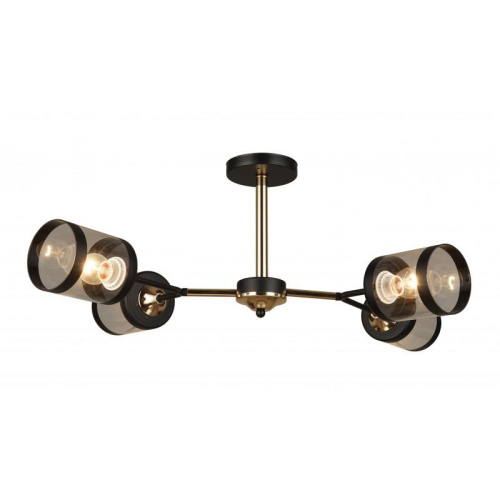 Потолочная люстра IMEX MD.3592-4-S-BK+FGD Потолочная люстра IMEX MD.3592-4-S-BK+FGD