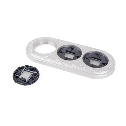 Рамка Werkel Antik Runda на 3 поста жемчужный WL70-frame-03 4690389106552 Рамка Werkel Antik Runda на 3 поста жемчужный WL70-frame-03 4690389106552