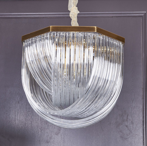 Люстра Murano L9 brass/clear