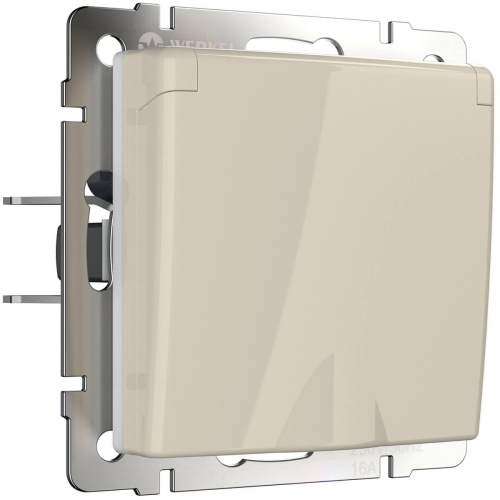 Розетка Werkel с заземлением с защитной крышкой и шторками WL03-SKGSC-01-IP44-ivory 4690389046247 Розетка Werkel с заземлением с защитной крышкой и шторками WL03-SKGSC-01-IP44-ivory 4690389046247