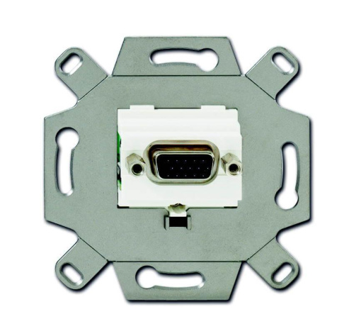 Розетка VGA ABB BJE 15 полюсов альпийский белый 2CKA000230A0425 Розетка VGA ABB BJE 15 полюсов альпийский белый 2CKA000230A0425