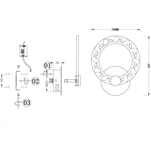 Бра Seven fires Мейна SF7015/1W-SGD