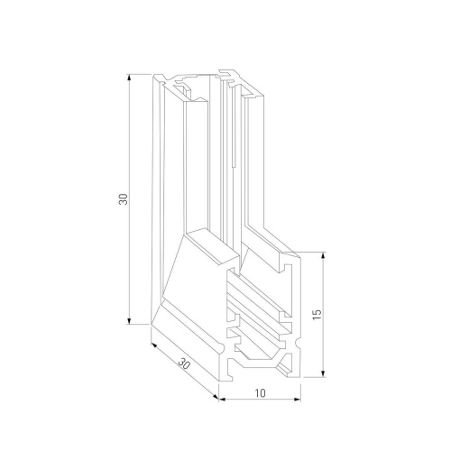 Коннектор L-образный внутренний Elektrostandard Mini Magnetic 85180/00 a065640 Коннектор L-образный внутренний Elektrostandard Mini Magnetic 85180/00 a065640