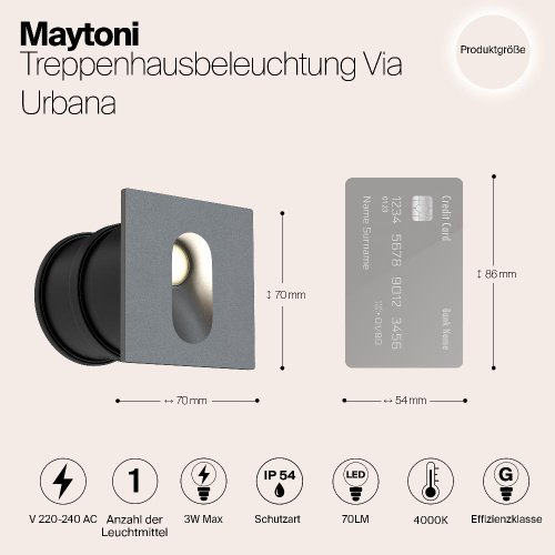 Уличный светодиодный светильник Maytoni Via Urbana O022-L3GR