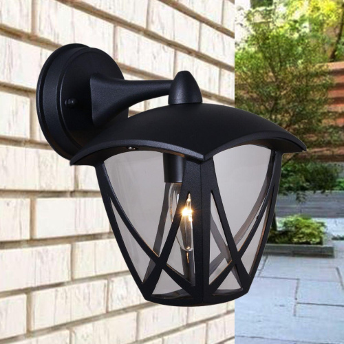 Уличный настенный светильник Reluce 08302-9.2-001SJ Top mount BK Уличный настенный светильник Reluce 08302-9.2-001SJ Top mount BK