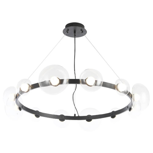 Подвесная светодная люстра Crystal Lux Bosque SP12 Black/Transparent Подвесная светодная люстра Crystal Lux Bosque SP12 Black/Transparent