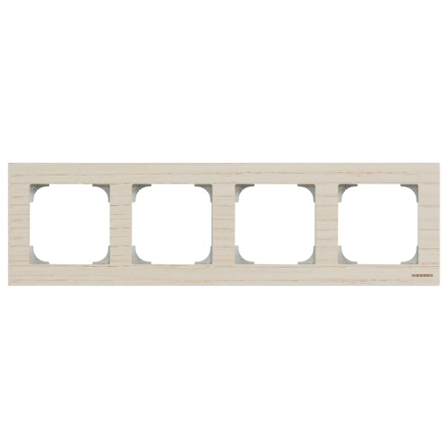 Рамка 4-постовая ABB Sky белый ясень 2CLA857400A2001 Рамка 4-постовая ABB Sky белый ясень 2CLA857400A2001