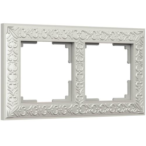 Рамка Werkel Antik на 2 поста жемчужный WL07-Frame-02 4690389063503 Рамка Werkel Antik на 2 поста жемчужный WL07-Frame-02 4690389063503