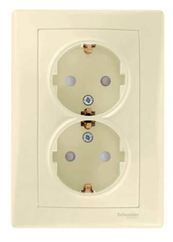Розетка двойная Schneider Electric Sedna с/з со шторками 16A 250V SDN3000747 Розетка двойная Schneider Electric Sedna с/з со шторками 16A 250V SDN3000747