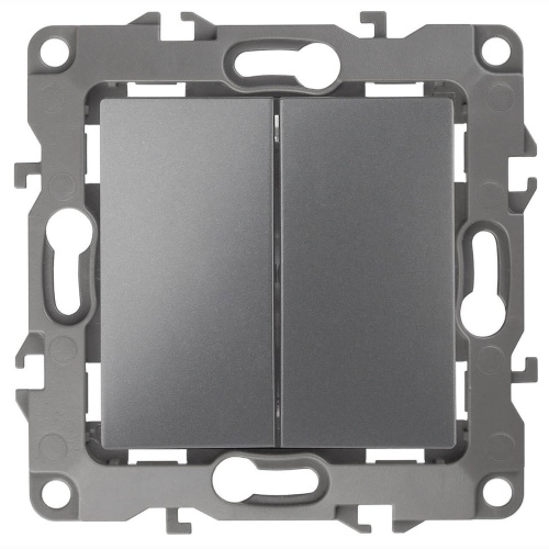 Выключатель двухклавишный ЭРА 12 10AX 250V 12-1004-12 Б0019311 Выключатель двухклавишный ЭРА 12 10AX 250V 12-1004-12 Б0019311