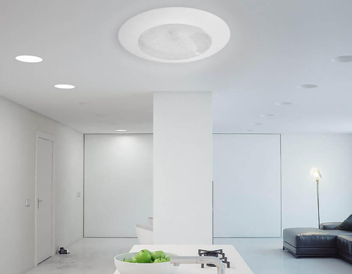Потолочный светодиодный светильник Ambrella light Orbital Crystal Sand FS1250 WH/SD 48W D390 Потолочный светодиодный светильник Ambrella light Orbital Crystal Sand FS1250 WH/SD 48W D390