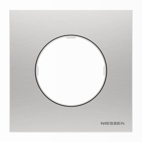 Рамка 1-постовая ABB Sky Moon нержавеющая сталь 2CLA867100A4001 Рамка 1-постовая ABB Sky Moon нержавеющая сталь 2CLA867100A4001