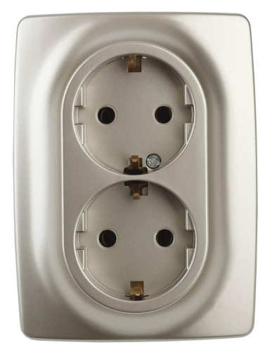 Розетка ЭРА 12 2x2P E Schuko со шторками 16A 250V 12-2108-04 Б0036445 Розетка ЭРА 12 2x2P E Schuko со шторками 16A 250V 12-2108-04 Б0036445