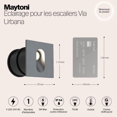 Уличный светодиодный светильник Maytoni Via Urbana O022-L3GR