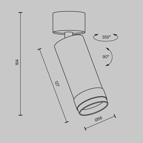 Потолочный светильник Technical C055CL-L12W4K-Z-B Потолочный светильник Technical C055CL-L12W4K-Z-B