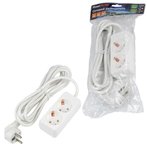 Удлинитель Uniel Ultra 2гн х 3м с/з S-GCU2-3 White UL-00009998 Удлинитель Uniel Ultra 2гн х 3м с/з S-GCU2-3 White UL-00009998