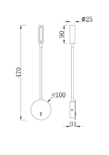 Бра Maytoni Stem C035WL-L3W3K Бра Maytoni Stem C035WL-L3W3K