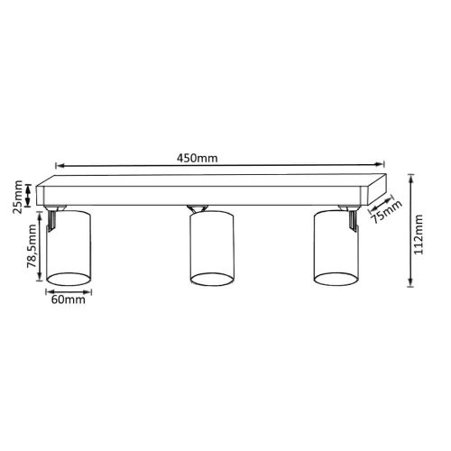 Спот Crystal Lux CLT 017CW3 L450 BL Спот Crystal Lux CLT 017CW3 L450 BL