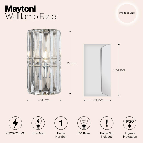 Настенный светильник Maytoni Aster MOD094WL-01CH Настенный светильник Maytoni Aster MOD094WL-01CH