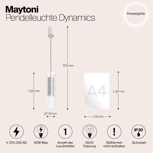 Подвесной светильник Maytoni MOD326PL-01W Подвесной светильник Maytoni MOD326PL-01W