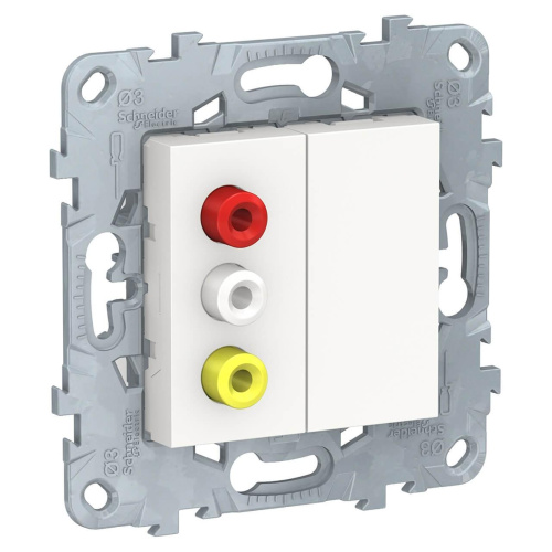 Розетка 3xRCA Schneider Electric Unica New NU543118 Розетка 3xRCA Schneider Electric Unica New NU543118