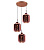 Подвесная люстра Lumina Deco Alacosmo LDP 6811-3 RD R.GD