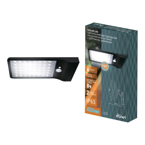 Архитектурный настенный светодиодный светильник Duwi Solar LED на солнеч. бат. с датчиком движ. 25017 3 Архитектурный настенный светодиодный светильник Duwi Solar LED на солнеч. бат. с датчиком движ. 25017 3