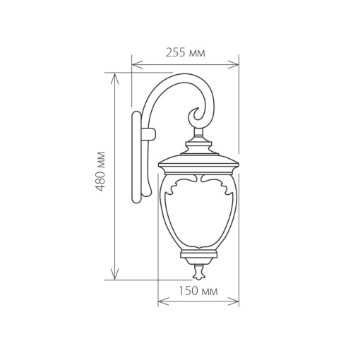 Уличный настенный светильник Elektrostandard Andromeda D GLYF-8024D белое золото a031655 Уличный настенный светильник Elektrostandard Andromeda D GLYF-8024D белое золото a031655