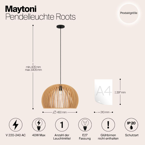 Подвесной светильник Maytoni MOD195PL-01W1 Подвесной светильник Maytoni MOD195PL-01W1