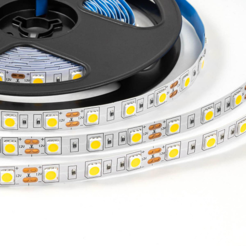 Светодиодная лента OGM 14,4W/m 60LED/m 5050SMD теплый белый 5M LSE-268 Светодиодная лента OGM 14,4W/m 60LED/m 5050SMD теплый белый 5M LSE-268
