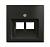 Накладка для 2-постовой розетки 0214, 0215, 0218/12, 0220/12, 0221/12, поле для надписи, Basic 55 ch?teau-black