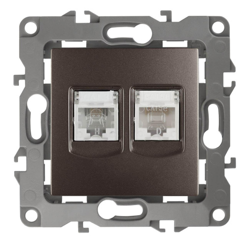 Розетка комбинированная RJ45+RJ11 ЭРА 12 12-3109-13 Б0019359 Розетка комбинированная RJ45+RJ11 ЭРА 12 12-3109-13 Б0019359