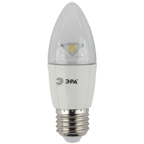 Лампа светодиодная ЭРА E27 7W 4000K прозрачная LED B35-7W-840-E27-Clear Лампа светодиодная ЭРА E27 7W 4000K прозрачная LED B35-7W-840-E27-Clear