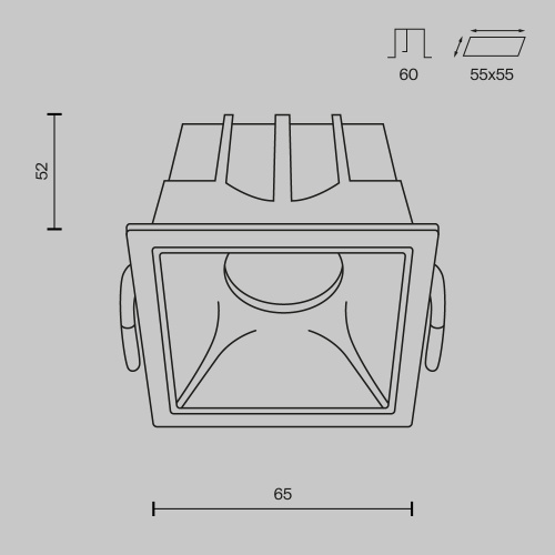 Встраиваемый светильник Technical DL043-01-10W4K-D-SQ-WB Встраиваемый светильник Technical DL043-01-10W4K-D-SQ-WB
